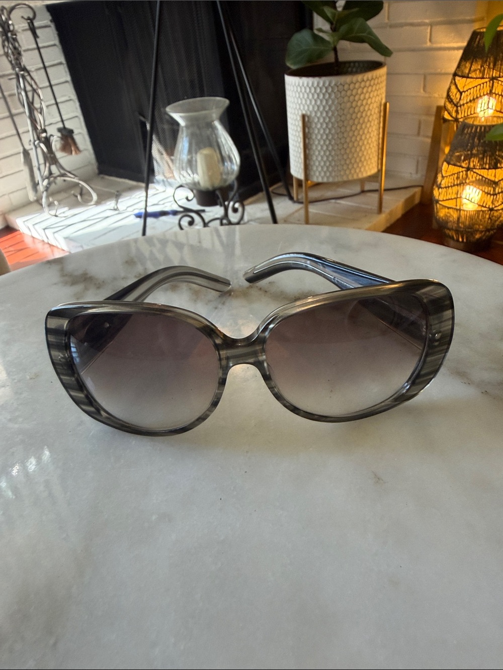 Vintage Gucci Oversized Sunglasses — Translucent Frames with Gradient Lenses